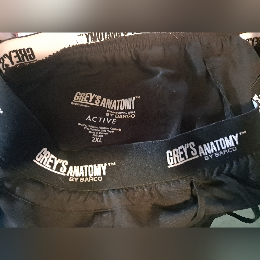 Greys Anatomy Black Scrub pants